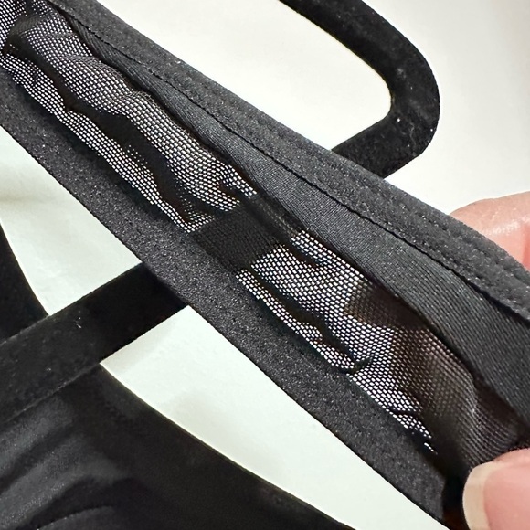 Warner’s Bra Bralette Mesh Black Straps Wireless Small 3509 - Picture 7 of 13